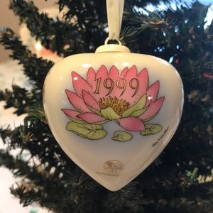 Heart Shaped '99 German Porcelain Ornament